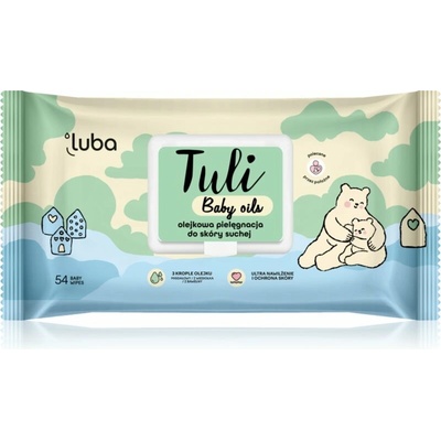 Luba Tuli Baby Oils vlhčené obrúsky pre suchú pokožku 54 ks