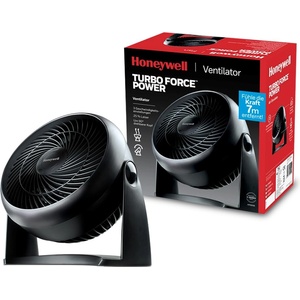 Honeywell TurboForce Turbo-Ventilator (Geräuscharme Kühlung, verstellbarer Neigungswinkel bis zu 90°, 3 Geschwindigkeitseinstellungen, Wandmontage, Tischventilator) HT900E, Schwarz - HT900E4 (HT900E4)
