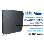 Ideal Lux Lux Italy Levante 100C Ø100 Nero Вентилатор с клапа с аксиално засмукване, черен (LUX305-NERO)