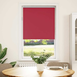 vidaXL Ролетна щора, затъмняваща, червена, 65x130 см, ширина на плата 60, 7 см, полиестер (4011745)