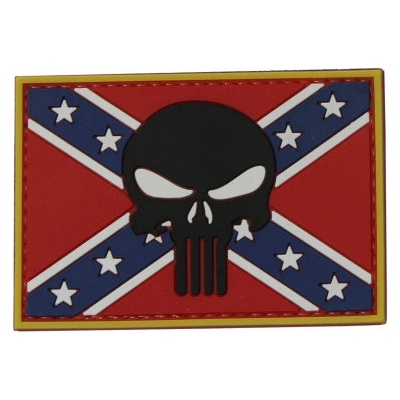 ARMED PATCHES PVC nášivka - Punisher na konfederační vlajce – Zboží Dáma