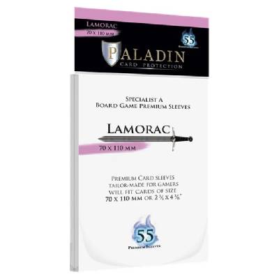 Протектори за карти Paladin Card Protection - Lamorac, Specialist A, 70 x 110 mm (55 бр. ) (PALLAMCLR1)
