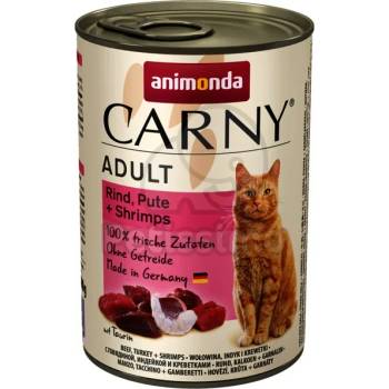 Animonda Cat Carny Adult, с Говеждо, Пуешко и скариди 24 x 200 г