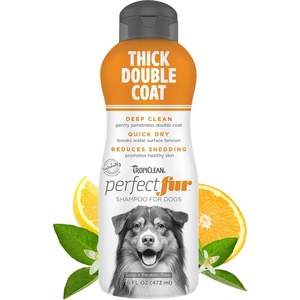 Tropiclean PerfectFur Thick Double Coat Shed Reducing Dog Shampoo Шампоан за кучета с гъста, двойна козина 473ml