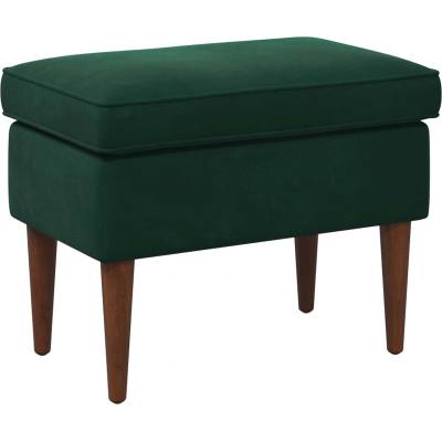 vidaXL Пуф за крака Тъмнозелено 55 x 35 x 41 см Кадифе (42029997)
