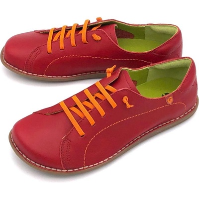 Dámské kožené polobotky 6568 Jungla červené rojo – Zboží Dáma