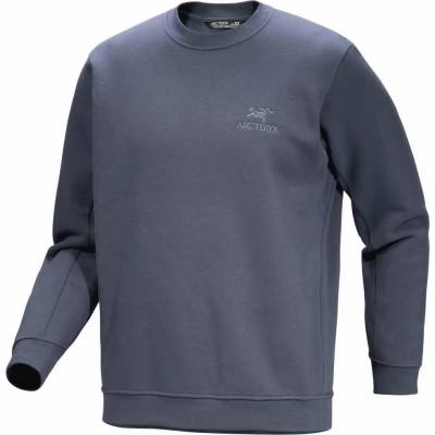 Arc'teryx Мъжки поларен пуловер Arc'teryx Emblem Fleece Crew Jumper - Dark Stratus - размер XL (017-4200-0415)