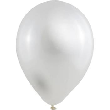 Image 1 of Globos Festival БАЛОНИ 100 БР. 12" - 30 СМ 303 МЕТАЛИК БЯЛ