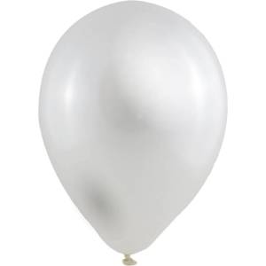 Globos Festival БАЛОНИ 100 БР. 12" - 30 СМ 303 МЕТАЛИК БЯЛ