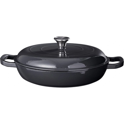 SIAKI HUISHOUD Pánev litinová s poklicí 30 cm šedá KO-C85000230