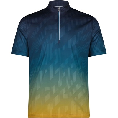 CMP Мъжка фланелка с къс ръкав за колоездене CMP 1/4-Zip T-Shirt Freebike Cycling jersey - B. Blue / Petroleum / Curcuma - размер 46 (EU) (056-3986-0211)
