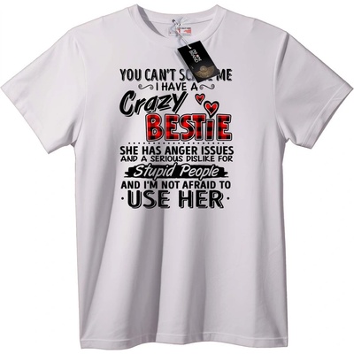 NOONEBRAND Тениска Луд Приятел - XS, White