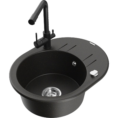 Mexen Kevin гранитна кухненска мивка с 1 корито и отцедник с кухненски (6517-75-671600-70)