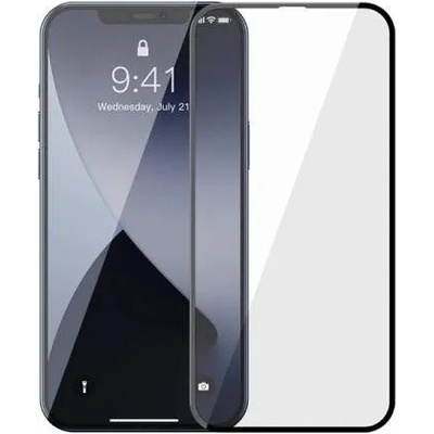Baseus Full Screen Curved Anti-Bluelight Tempered Glass (SGAPIPH54N-KB01) - стъклено защитно покритие за целия дисплей на iPhone 12 mini (прозрачен-черен) (2 броя)