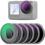 NEEWER CPL & ND filter set compatible with DJI Osmo Action 4/Action 5 Pro (pack of 6), screw-on CPL+ND8+ND16+ND32+ND64+ND1000 filter set action camera accessories, multi-layer optical, FL-A13 - 10105203