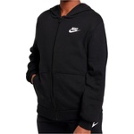 Nike Детски суичър Nike Kid's NSW Club FT Hooded Full ZIP L/S LBR Zip-up hoodie - Black / White (003-3737-0212)
