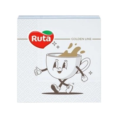 Fato Ubrousky 1/4 skládané 2V 24 x 24 cm 40 ks RUTA Coffee