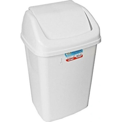 Кош с люлеещ капак 10 литра Бял (1039/210)
