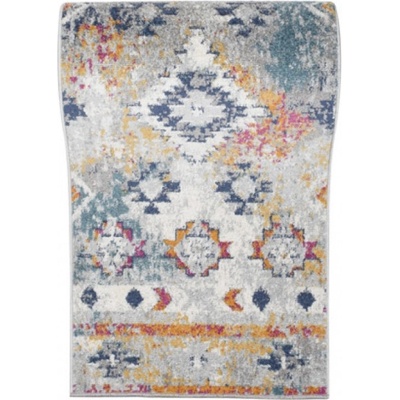 Nej-koberce Lazur G003A bílý / tmavě modrý metráž 70 cm