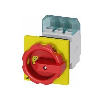 Siemens Vačkový spínač 0-1 3P 25A vestavný žlutočervený IP65 3LD2154-0TK53