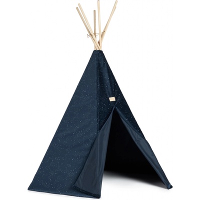 Nobodinoz Eco-Velvet Arizona TeePee Night Blue Silver Milky Way