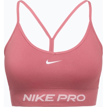 Nike Спортен сутиен Nike Pro Seamless Light Support peony/white