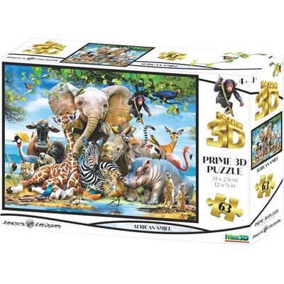 HM Studio 3D Afrika úsměv 63 dílků