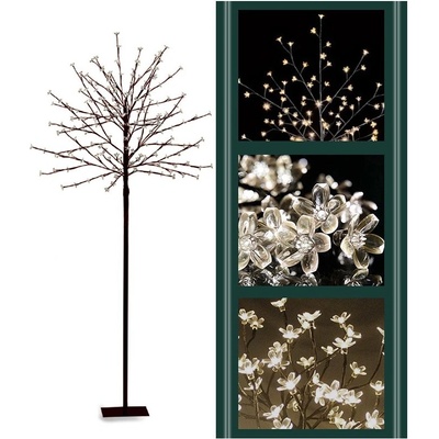 Supplies Ozdobný Vianočný stromček 200xLED 150 cm čierna farba