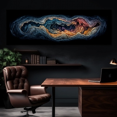 Obraz na plátně - Do temných hlubin FeelHappy.cz Rozměr obrazu (Šířka x Výška): 300 x 100 cm