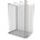 Mexen Kioto Душ панел Walk-in 140 x 90 x 30 см, черна рамка, матов никел (800-140-090-221-97-70-030)