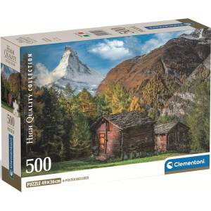 Clementoni Пъзел Clementoni от 500 части - Очарователния Матерхорн (35597)