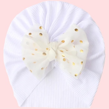 HARAHU Детска турбанова шапка jo-38208 - Бяла kp38208 (jo-38208)