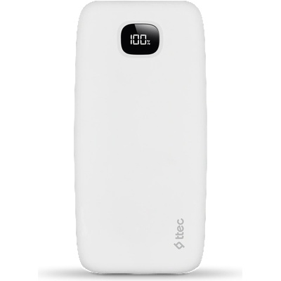 Ttec Външна батерия ttec, ChargeUp Pro, LCD, 20.000mAh PD 20W, Бя (8694470004525)