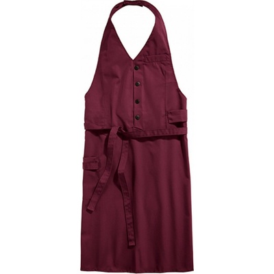 CG Workwear Luxusní odolná nemačkavá zástěra Corcolle s bočními kapsami červená třešňová CGW260