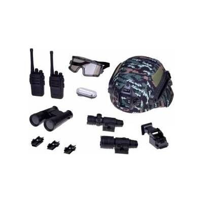 Jokomisiada Soldier set helmet binoculars laser lamp walkie talkie camo ZA5310
