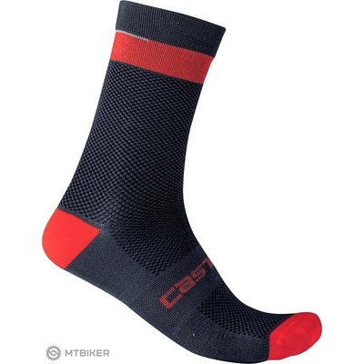 Castelli ALPHA 18 ponožky čierna/červená