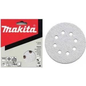 Makita Шлайф хартия makita с велкро закрепване 125 мм 8 отвора k80, 50 бр. p-37409 (p-37409)