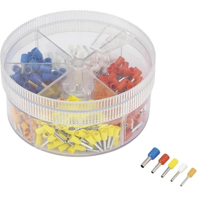 TRU COMPONENTS 739735 sada dutiniek 0.5 mm², 0.75 mm², 1 mm², 1.5 mm², 2.5 mm² čiastočne izolované oranžová, biela, žltá