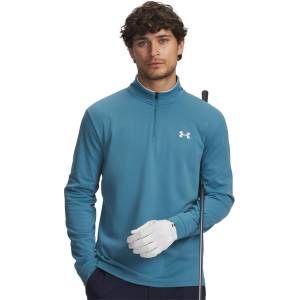Under Armour Men's 1/4 Zip Fleece - Boun Blue/White