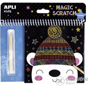 APLI Škrabací obrázky Magic Scratch Winter zima