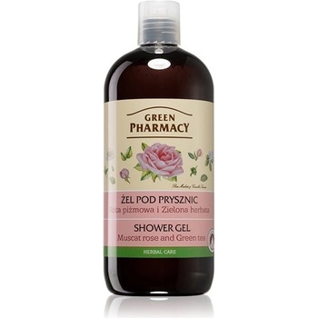 Green Pharmacy Body Care Muscat Rose & Green Tea sprchový gél 0% Parabens Silicones PEG 500 ml