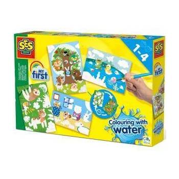 SES Creative Оцвети с вода - Скрити животни, SES - Colouring with water - Hidden animals, 0814456