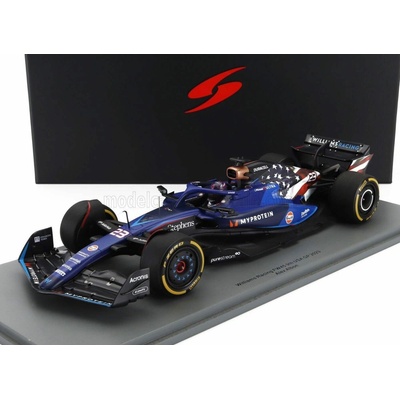 SPARK MODEL WILLIAMS F1 FW45 TEAM WILLIAMS RACING GULF N 23 AUSTIN USA GP 2023 ALEXANDER ALBON BLUE 1:18