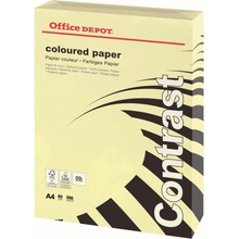 Barevný papír Office Depot Contrast A4 pastelově žlutá 80 g 500 listů