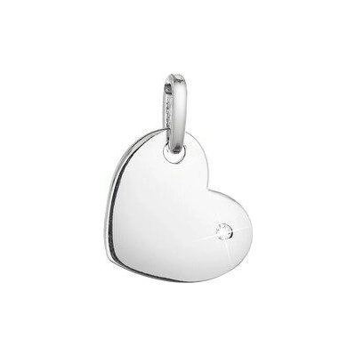 Pavona Stříbrný přívěsek lesklé srdíčko s malinkým zirkonem 14020.1