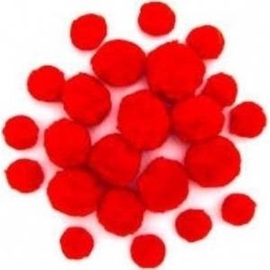 Brewista Fluffy red pompons 24pcs