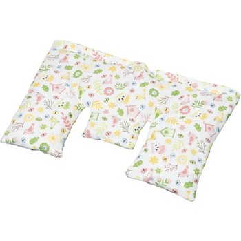 TORF Възглавница за врата с костилки от череши, пъстър мотив на бухал, 40 x 25 см