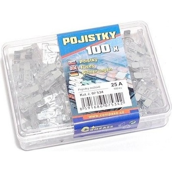 Compass Pojistky nožové 25 Amp 100 ks