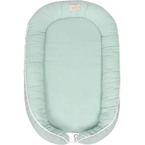 BabyMatex Двулицево бебешко гнездо Baby Matex - Prestige Muslin, Светлозелено (5902675070812)