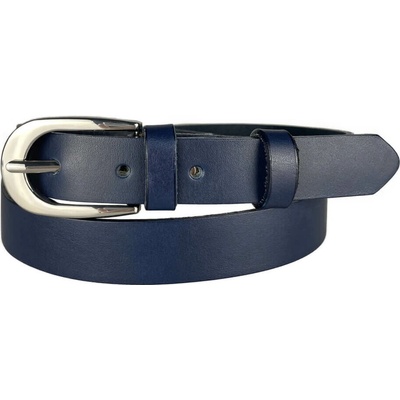 Penny Belts kožený opasek 2507-56 modrý